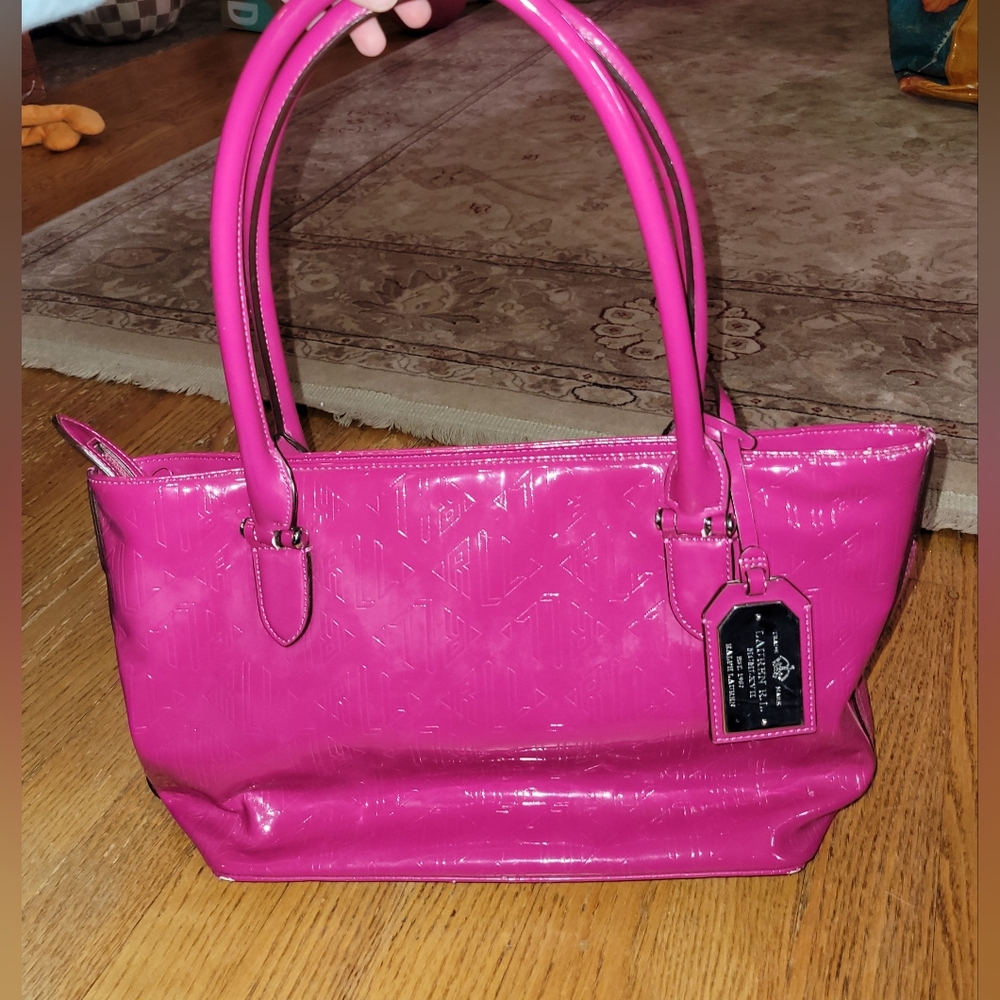 Ralph Lauren Women's Hot Pink Tote Shoulder Bag Y2k Style